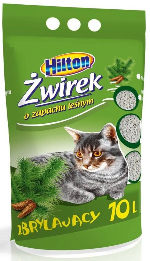 HILTON Bentonitowy żwirek dla kota Leśny - 10 l (WYPRZEDAŻ) HILTON Bentonitowy żwirek dla kota Leśny - 10 l (WYPRZEDAŻ)