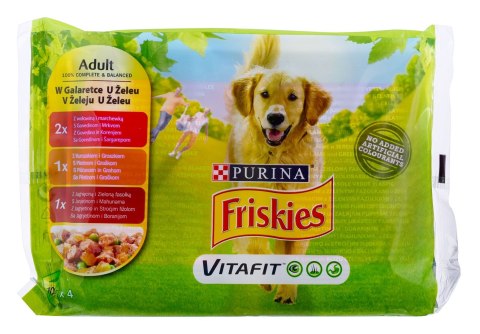 PURINA Friskies Adult - Mix w galaretce - mokra karma dla psa - 4 x100 g PURINA Friskies Adult - Mix w galaretce - mokra karma dla psa - 4 x100 g