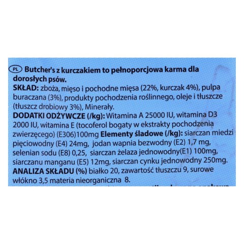 BUTCHER'S z kurczakiem 3kg - sucha karma dla psa BUTCHER'S z kurczakiem 3kg - sucha karma dla psa