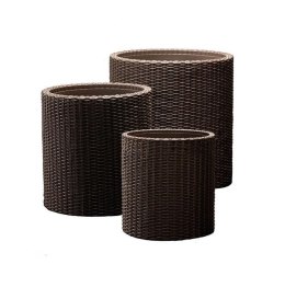 Doniczka KETER Cylinder Planters 220455 (430mm x 430mm x 430 mm; kolor brązowy)