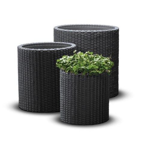Doniczka KETER Cylinder Planters 220455 (430mm x 430mm x 430 mm; kolor brązowy) Doniczka KETER Cylinder Planters 220455 (430mm x 430mm x 430 mm; kolor brązowy)