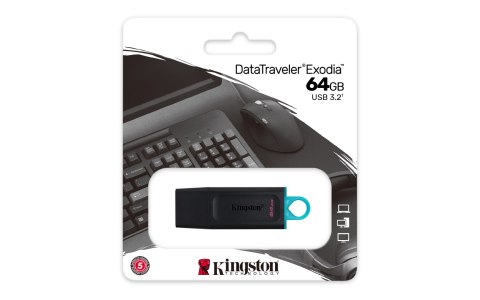 KINGSTON FLASH 64GB USB 3.2 Gen 1 DataTraveler Exodia (B+T) (WYPRZEDAŻ) KINGSTON FLASH 64GB USB 3.2 Gen 1 DataTraveler Exodia (B+T) (WYPRZEDAŻ)