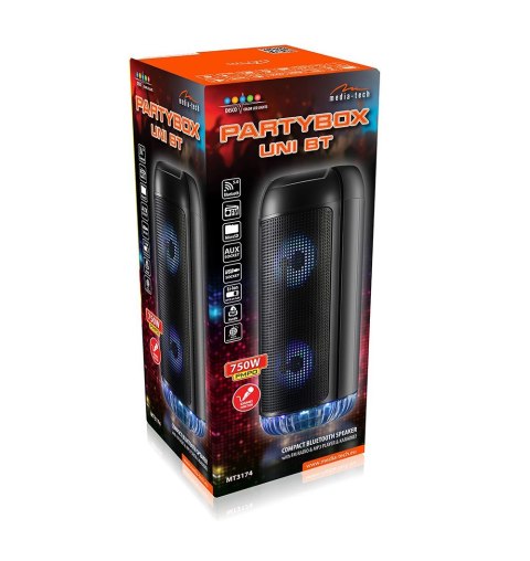 MEDIA-TECH GŁOŚNIK BLUETOOTH Z MIKROFONEM PARTYBOX UNI BT MT3174 MEDIA-TECH GŁOŚNIK BLUETOOTH Z MIKROFONEM PARTYBOX UNI BT MT3174