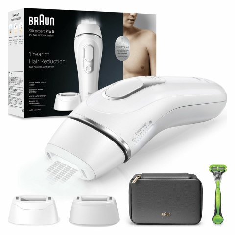Depilator Braun Silk-expert Pro 5 PL5145 IPL biało-srebrny Depilator Braun Silk-expert Pro 5 PL5145 IPL biało-srebrny