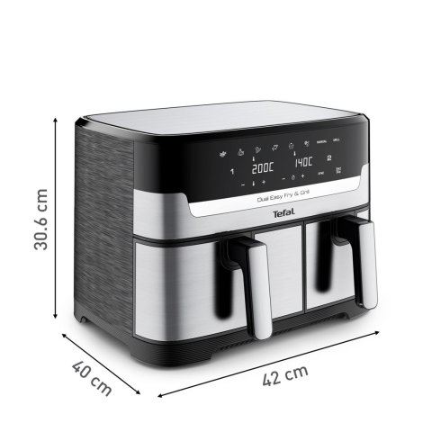 Frytkownica beztłuszczowa TEFAL DualEasy EY905D10 Frytkownica beztłuszczowa TEFAL DualEasy EY905D10