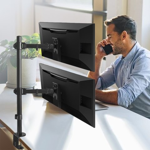 MACLEAN UCHWYT DO MONITORAMAX VESA 100X100, 13-27", 9KG, PODWÓJNY MC-967 MACLEAN UCHWYT DO MONITORAMAX VESA 100X100, 13-27", 9KG, PODWÓJNY MC-967