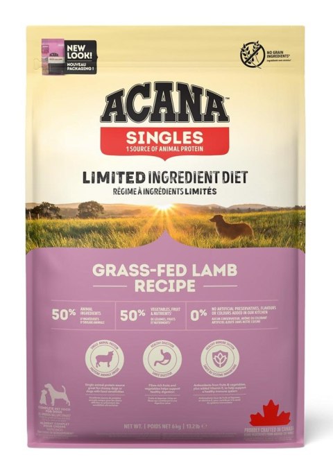 ACANA Singles Grass-Fed Lamb - sucha karma dla psa - 6 kg (WYPRZEDAŻ) ACANA Singles Grass-Fed Lamb - sucha karma dla psa - 6 kg (WYPRZEDAŻ)