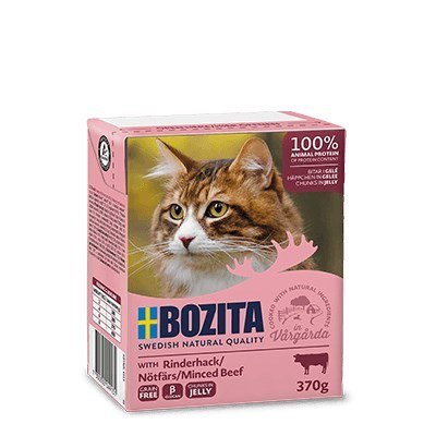 BOZITA Mięsne kawałki z wołowiną w galaretce 370g BOZITA Mięsne kawałki z wołowiną w galaretce 370g