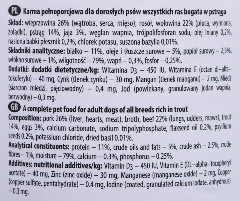 Karma DOLINA NOTECI Premium Pstrąg (0,40 kg ) Karma DOLINA NOTECI Premium Pstrąg (0,40 kg )
