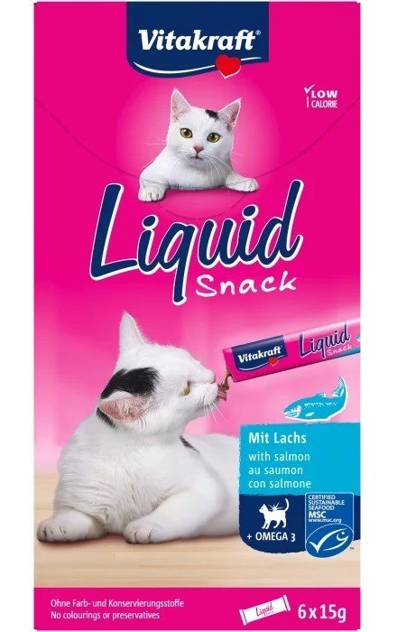 VITAKRAFT Liquid snack z łososiem - przysmak dla kota - 6 szt VITAKRAFT Liquid snack z łososiem - przysmak dla kota - 6 szt
