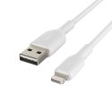 BELKIN KABEL PVC USB-A - LTG 15CM, BIAŁY (WYPRZEDAŻ)