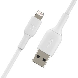 BELKIN KABEL PVC USB-A - LTG 15CM, BIAŁY (WYPRZEDAŻ)