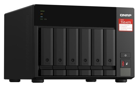 Qnap TVS-675-8G, Tower, 6 x 2.5"/3.5" SATA, Zhaoxin Kaixian KX-U6580 8C/8T, 8GB (1x 8GB) DDR4 SODIMM , 2 x 2.5GbE, Single PSU, 2 Qnap TVS-675-8G, Tower, 6 x 2.5"/3.5" SATA, Zhaoxin Kaixian KX-U6580 8C/8T, 8GB (1x 8GB) DDR4 SODIMM , 2 x 2.5GbE, Single PSU, 2
