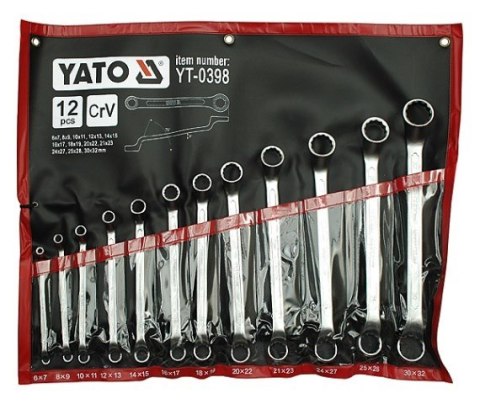 KLUCZE OCZKOWE ODGIĘTE 6-32MM 12szt YT-0398 YATO KLUCZE OCZKOWE ODGIĘTE 6-32MM 12szt YT-0398 YATO