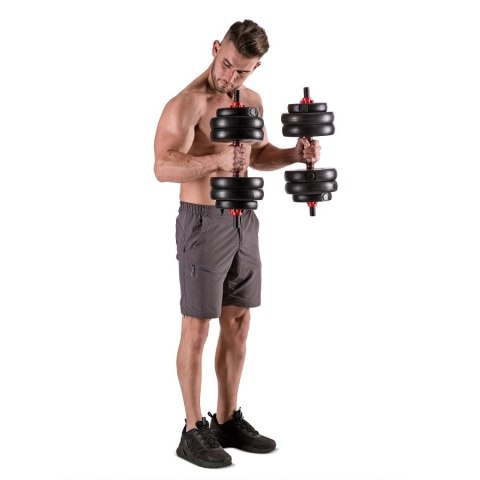 Zestaw ciężarów 6w1 HMS SGX130 (sztanga, sztangielki i kettlebell) w walizce 30kg Zestaw ciężarów 6w1 HMS SGX130 (sztanga, sztangielki i kettlebell) w walizce 30kg