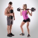 Zestaw ciężarów 6w1 HMS SGX130 (sztanga, sztangielki i kettlebell) w walizce 30kg