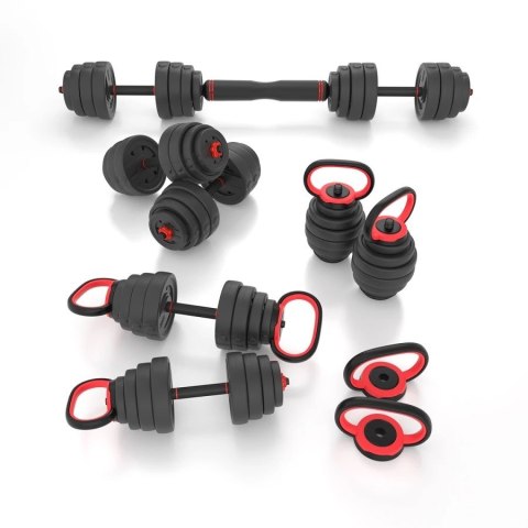 Zestaw ciężarów 6w1 HMS SGX130 (sztanga, sztangielki i kettlebell) w walizce 30kg Zestaw ciężarów 6w1 HMS SGX130 (sztanga, sztangielki i kettlebell) w walizce 30kg