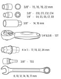 Zestaw narzędzi do motocykla - 25 szt. - miękkie etui