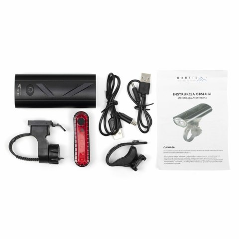 MONTIS ZESTAW LAMPEK AKUM. ROWEROWYCH LED MT107 MONTIS ZESTAW LAMPEK AKUM. ROWEROWYCH LED MT107