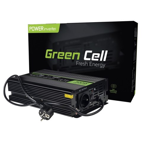 GREEN CELL PRZETWORNICA INV07 12V-230V 300W/600W CZYSTA SINUSOIDA GREEN CELL PRZETWORNICA INV07 12V-230V 300W/600W CZYSTA SINUSOIDA