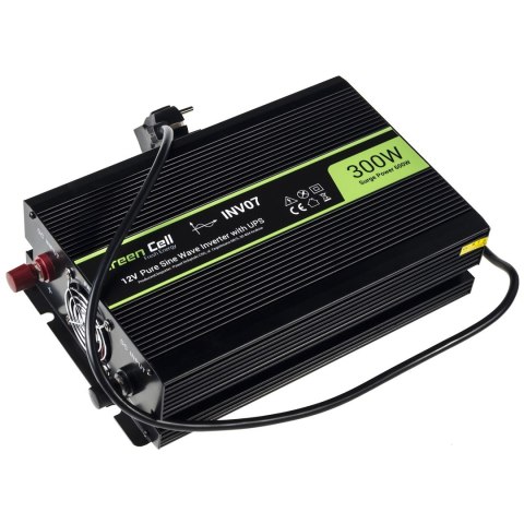 GREEN CELL PRZETWORNICA INV07 12V-230V 300W/600W CZYSTA SINUSOIDA GREEN CELL PRZETWORNICA INV07 12V-230V 300W/600W CZYSTA SINUSOIDA