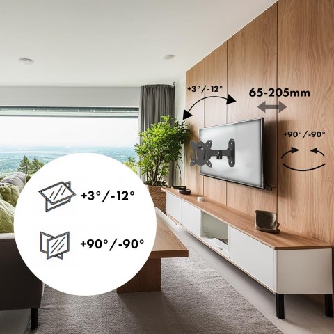 MACLEAN UCHWYT DO TELEWIZORA LUB MONITORA MAX. VESA 100X100, 13-32", 30KG, CZARNY MC-416 MACLEAN UCHWYT DO TELEWIZORA LUB MONITORA MAX. VESA 100X100, 13-32", 30KG, CZARNY MC-416
