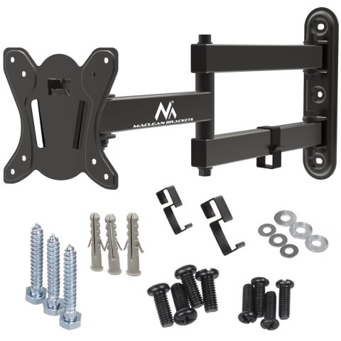 MACLEAN UCHWYT DO TELEWIZORA LUB MONITORA MAX. VESA 100X100, 13-32", 30KG, CZARNY MC-417 MACLEAN UCHWYT DO TELEWIZORA LUB MONITORA MAX. VESA 100X100, 13-32", 30KG, CZARNY MC-417