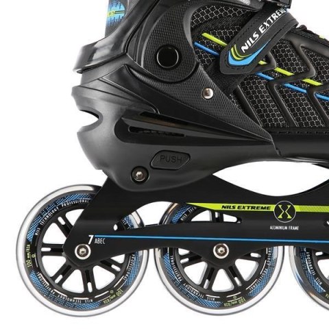 Łyżworolki NILS Extreme NA1128 czarno-limonkowe rozm. L (39-42) Łyżworolki NILS Extreme NA1128 czarno-limonkowe rozm. L (39-42)