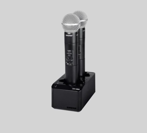 Shure - SBC203-E - Podwójna ładowarka do akumulatorów SB903 /nadajników SLXD1, SLXD2 Shure - SBC203-E - Podwójna ładowarka do akumulatorów SB903 /nadajników SLXD1, SLXD2