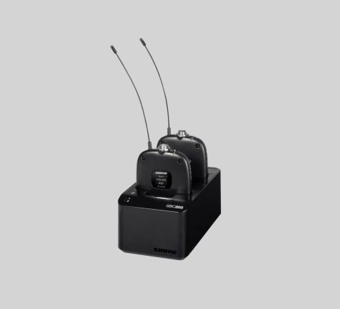 Shure - SBC203-E - Podwójna ładowarka do akumulatorów SB903 /nadajników SLXD1, SLXD2 Shure - SBC203-E - Podwójna ładowarka do akumulatorów SB903 /nadajników SLXD1, SLXD2
