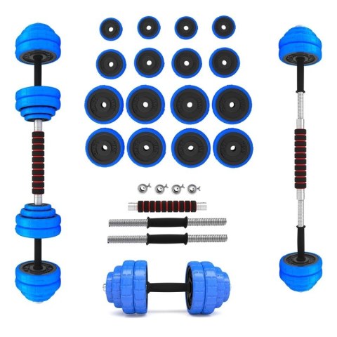 Zestaw ciężarów 2w1 HMS SGG30 BAR (sztanga i sztangielki) 30kg Zestaw ciężarów 2w1 HMS SGG30 BAR (sztanga i sztangielki) 30kg