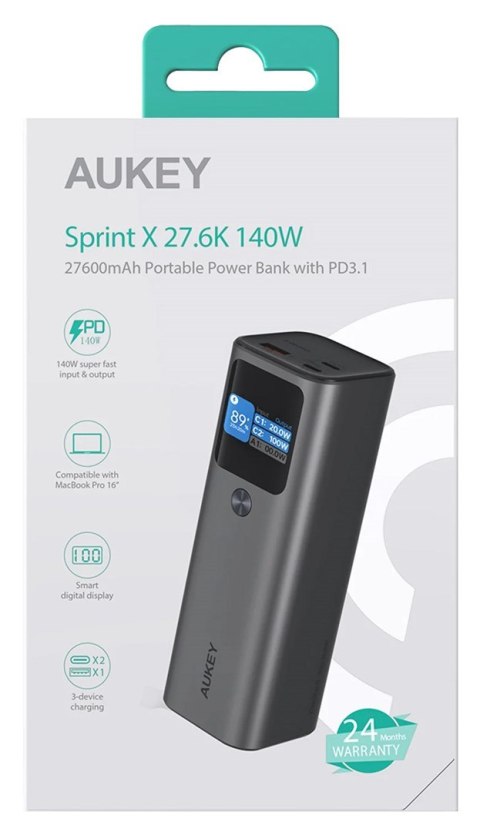 AUKEY POWER BANK PB-Y45 SPRINT X 27600MAH 140W AUKEY POWER BANK PB-Y45 SPRINT X 27600MAH 140W