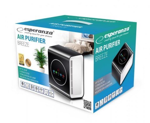 Oczyszczacz wymienny powietrza Esperanza BREEZE EHP001 (10W; kolor czarno-biały) Oczyszczacz wymienny powietrza Esperanza BREEZE EHP001 (10W; kolor czarno-biały)
