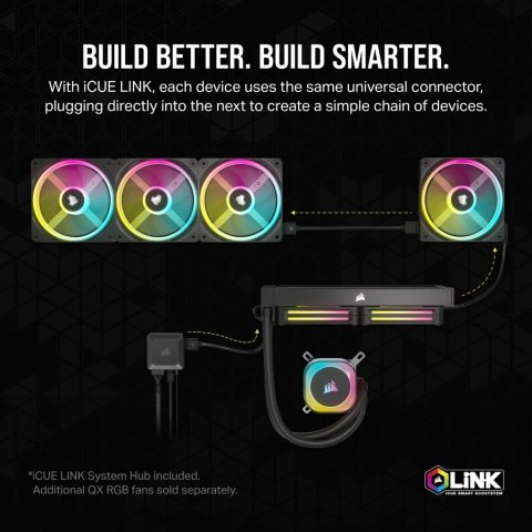 Chłodzenie wodne Corsair iCUE LINK H100i RGB Black Chłodzenie wodne Corsair iCUE LINK H100i RGB Black