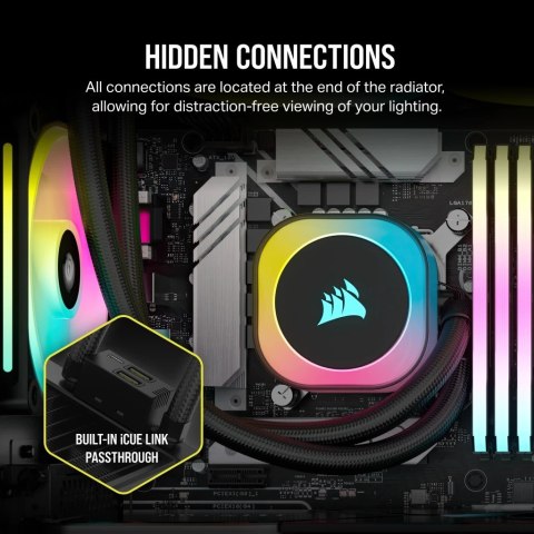 Chłodzenie wodne Corsair iCUE LINK H100i RGB Black Chłodzenie wodne Corsair iCUE LINK H100i RGB Black