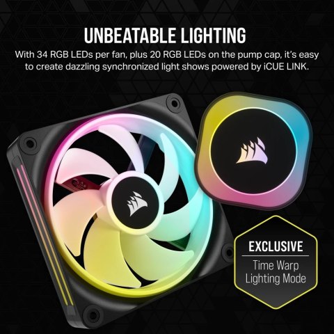 Chłodzenie wodne Corsair iCUE LINK H100i RGB Black Chłodzenie wodne Corsair iCUE LINK H100i RGB Black