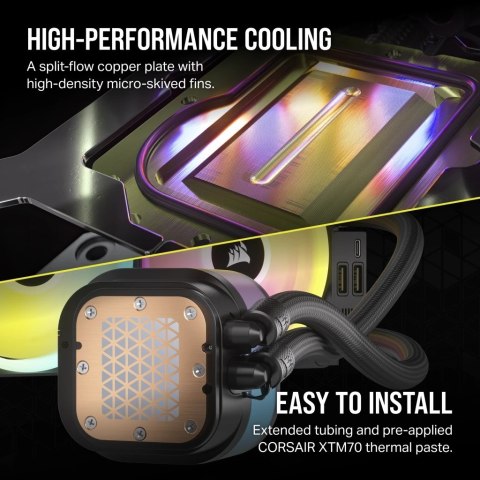 Chłodzenie wodne Corsair iCUE LINK H100i RGB Black Chłodzenie wodne Corsair iCUE LINK H100i RGB Black