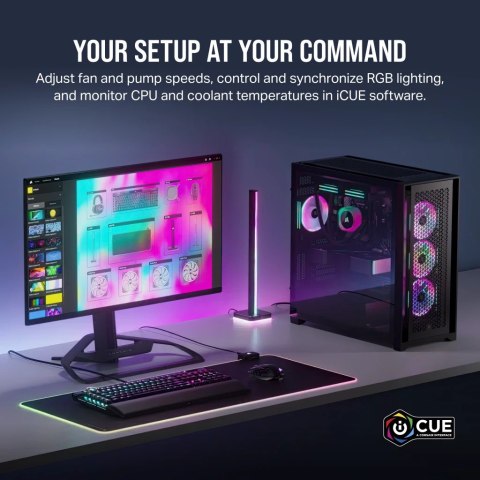 Chłodzenie wodne Corsair iCUE LINK H100i RGB Black Chłodzenie wodne Corsair iCUE LINK H100i RGB Black