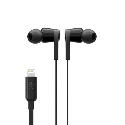 Słuchawki przewodowe Belkin SoundForm Wired Earbuds with Lightning Connector IPX5 Black Słuchawki przewodowe Belkin SoundForm Wired Earbuds with Lightning Connector IPX5 Black