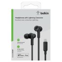 Słuchawki przewodowe Belkin SoundForm Wired Earbuds with Lightning Connector IPX5 Black