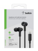 Słuchawki przewodowe Belkin SoundForm Wired Earbuds with Lightning Connector IPX5 Black