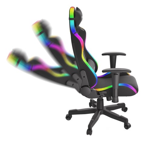 Fotel gamingowy NATEC Genesis Trit 600 RGB NFG-1577 (kolor czarny) (WYPRZEDAŻ) Fotel gamingowy NATEC Genesis Trit 600 RGB NFG-1577 (kolor czarny) (WYPRZEDAŻ)