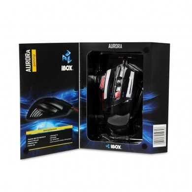 Mysz komputerowa IBOX AURORA IMOGH1239R (optyczna; 2400 DPI; kolor czarny) Mysz komputerowa IBOX AURORA IMOGH1239R (optyczna; 2400 DPI; kolor czarny)
