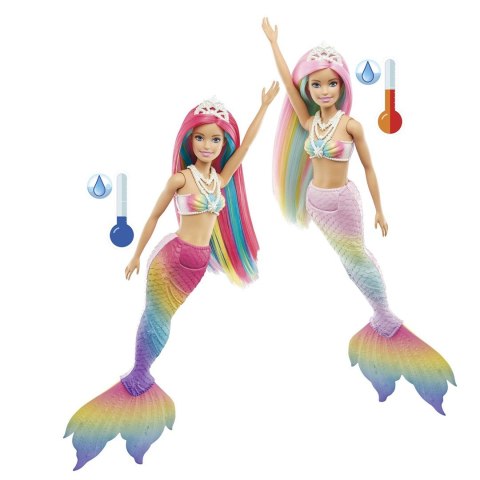 Barbie Syrenka Tęczowa Przemiana Lalka GTF89 Barbie Syrenka Tęczowa Przemiana Lalka GTF89