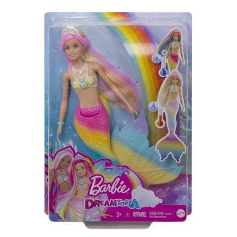 Barbie Syrenka Tęczowa Przemiana Lalka GTF89 Barbie Syrenka Tęczowa Przemiana Lalka GTF89