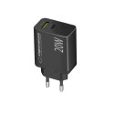 ESPERANZA ŁADOWARKA SIECIOWA 20W USB-C PD 20W / USB-A QC 3.0 18W CZARNA EZC105K