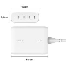 Ładowarka Belkin BoostCharge Pro 4-Port USB-C PD 3.1 GaN Charger 200W White