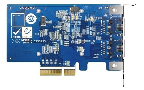 Qnap QXG-10G2T-X710, 2x 10GbE RJ-45, Intel X710, PCIe Gen3 x4 Qnap QXG-10G2T-X710, 2x 10GbE RJ-45, Intel X710, PCIe Gen3 x4
