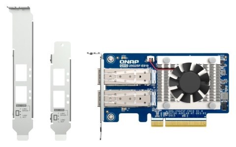 Qnap QXG-25G2SF-E810, 2x SFP28 25Gb, low-profile, PCIe Gen4 x8 Qnap QXG-25G2SF-E810, 2x SFP28 25Gb, low-profile, PCIe Gen4 x8