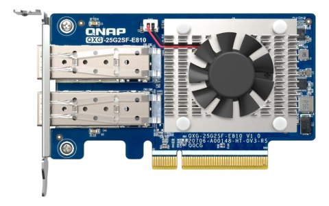 Qnap QXG-25G2SF-E810, 2x SFP28 25Gb, low-profile, PCIe Gen4 x8 Qnap QXG-25G2SF-E810, 2x SFP28 25Gb, low-profile, PCIe Gen4 x8